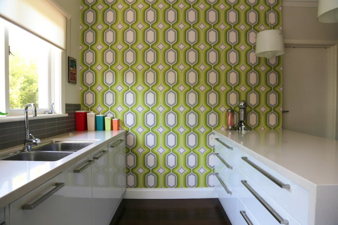 papel de parede branco e verde