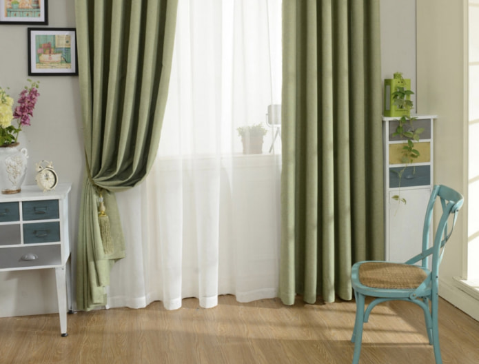 cortinas de algodão com textura fosca