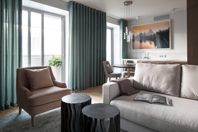 cortinas cinza
