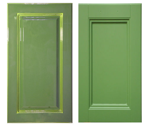 Fachada verde brilhante e fosca