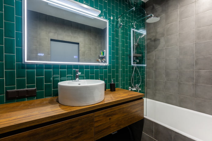 banheiro estilo loft