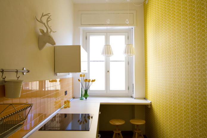 decoração de cozinha em tons de amarelo