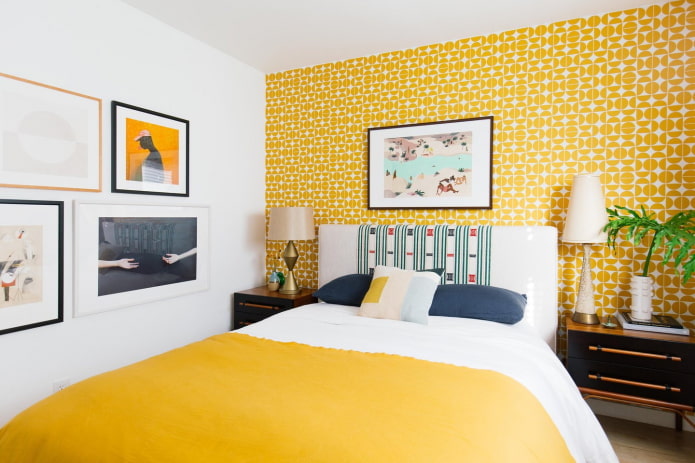 decoração de quarto em tons de amarelo