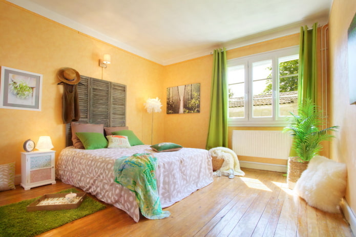 quarto verde-amarelo