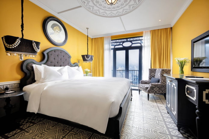 decoração de quarto em tons de amarelo