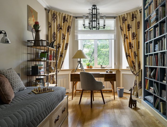 Cortinas amarelas e pretas