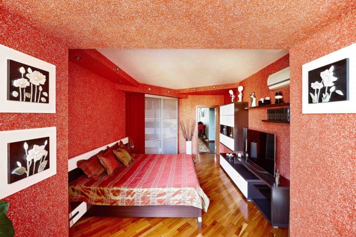 papel de parede líquido no quarto