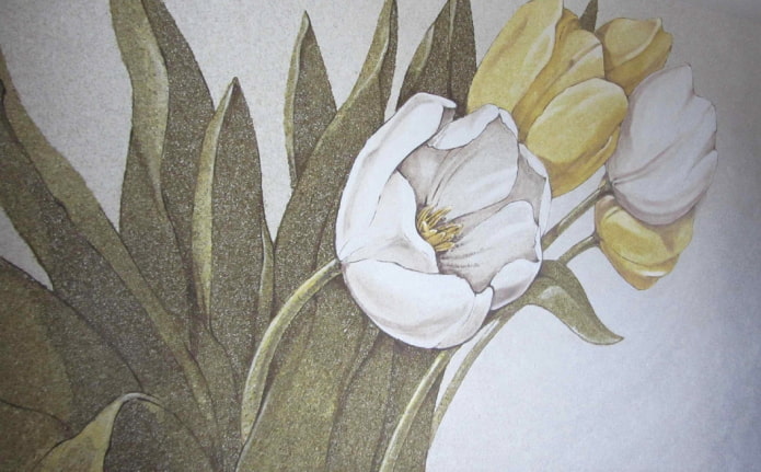 tulipas de papel de parede líquido