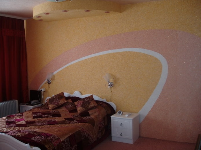 semicírculos na parede do quarto