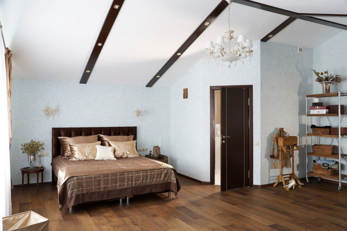 quarto com papel de parede líquido