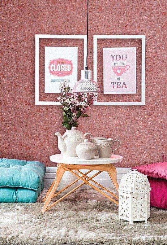 papel de parede líquido rosa