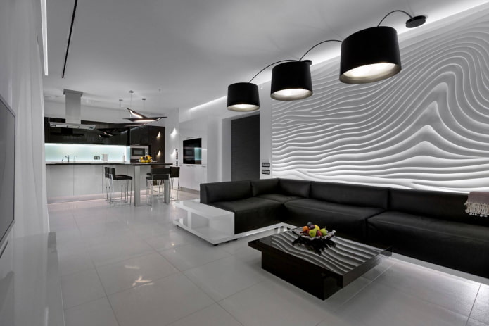 mesa de centro em estilo high-tech
