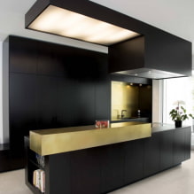 Como usar a cor dourada no interior da cozinha?-0