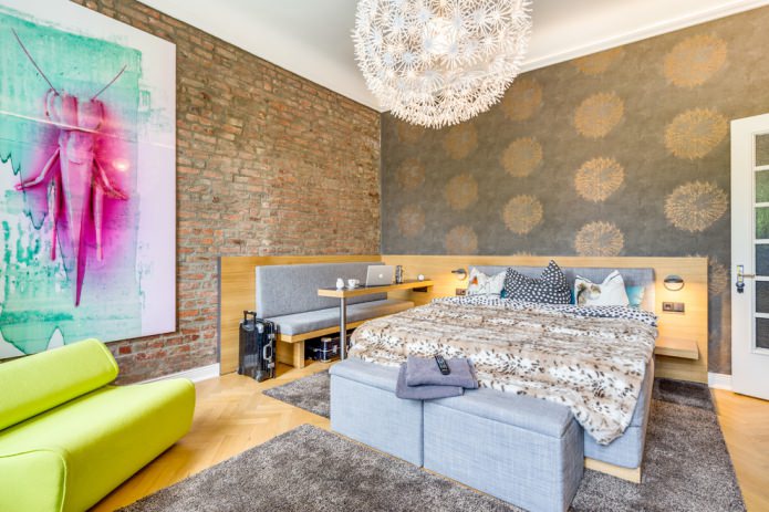 Estilo loft no quarto
