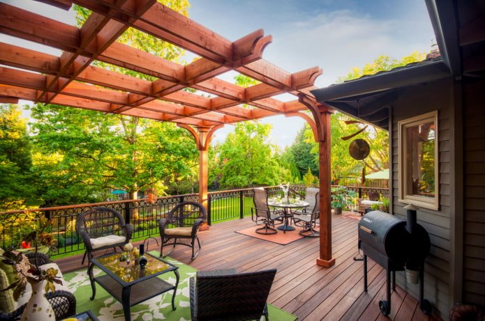 varanda com pérgola
