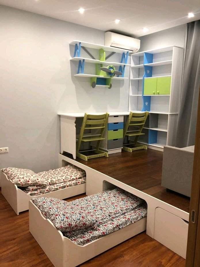 pódio em um quarto infantil