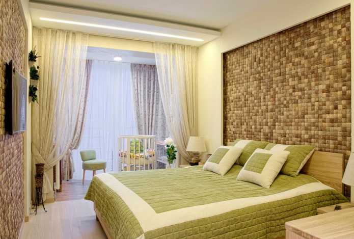 zoneamento do quarto com cortinas