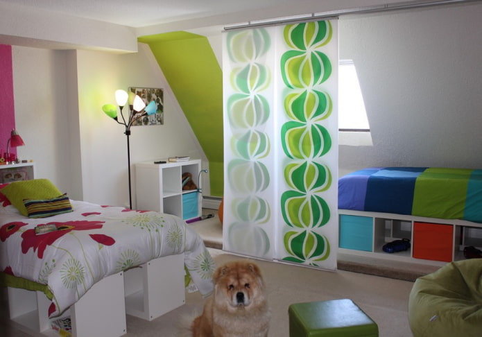 zoneando o ambiente com cortinas japonesas