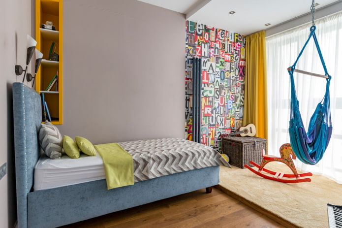 zoneamento no interior de um quarto infantil