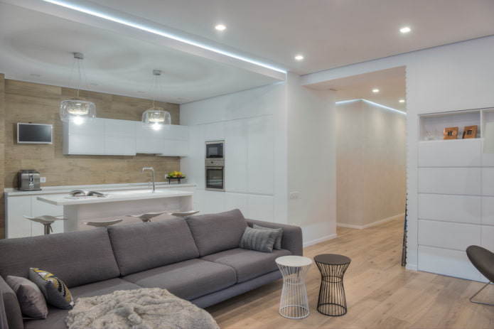 zoneamento de ambiente com luz
