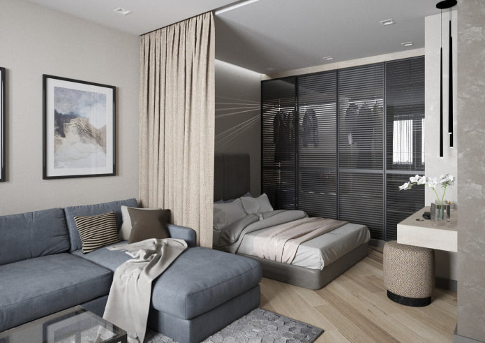 apartamento elegante de um cômodo