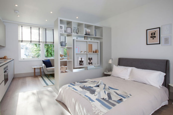 quarto em um apartamento de um cômodo
