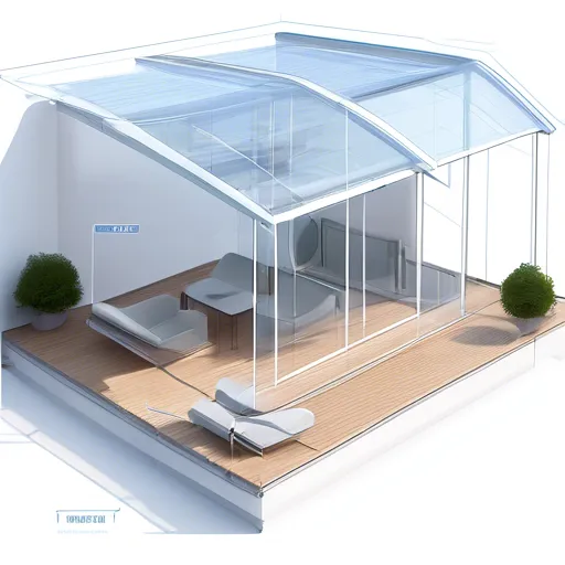 Telhado transparente moderno para o terraço: soluções elegantes para o interior