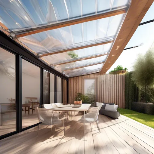 Cobertura de terraço transparente: opções inovadoras para um ambiente elegante